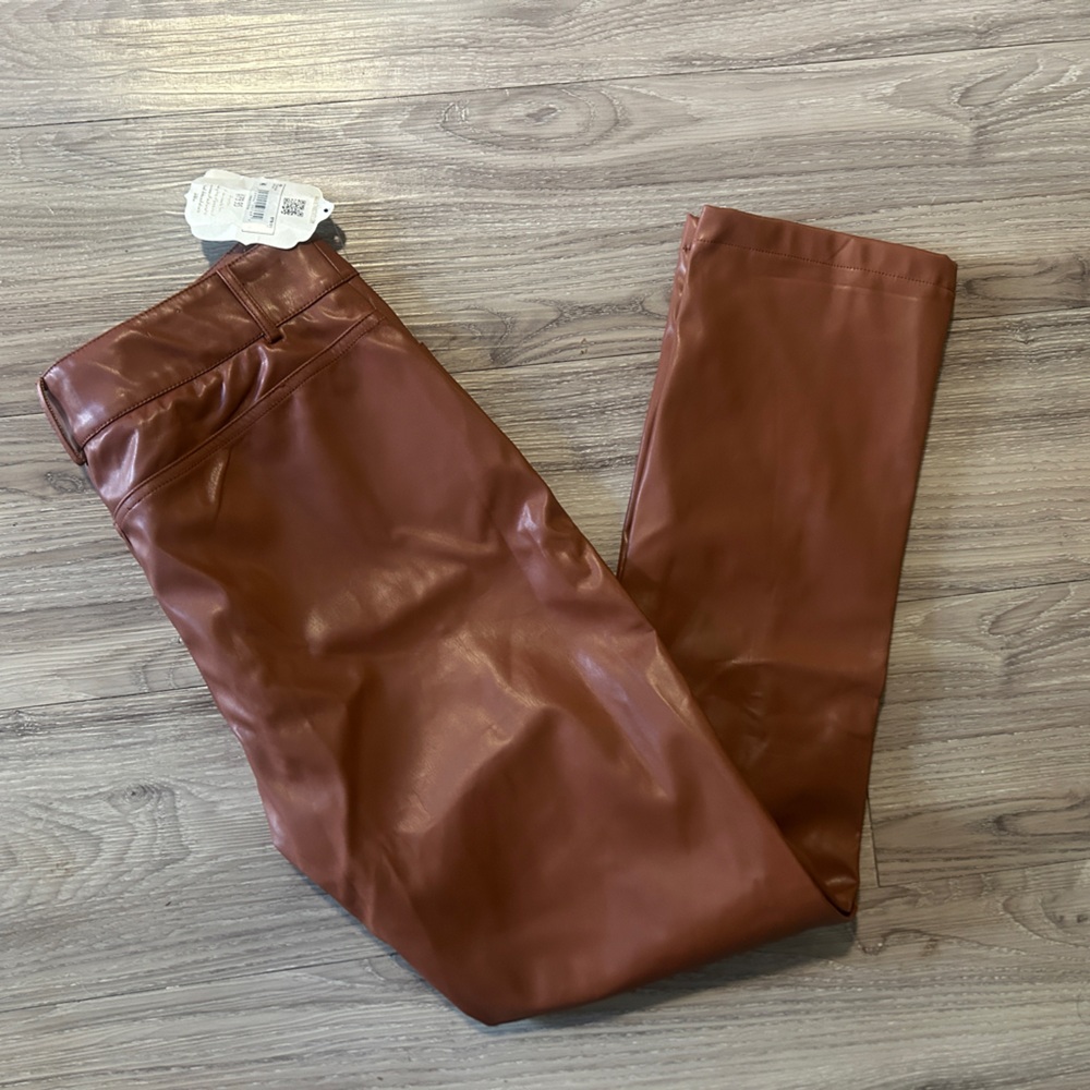 New! Altar'd State Rich Brown Faux Leather Pants NWT size medium